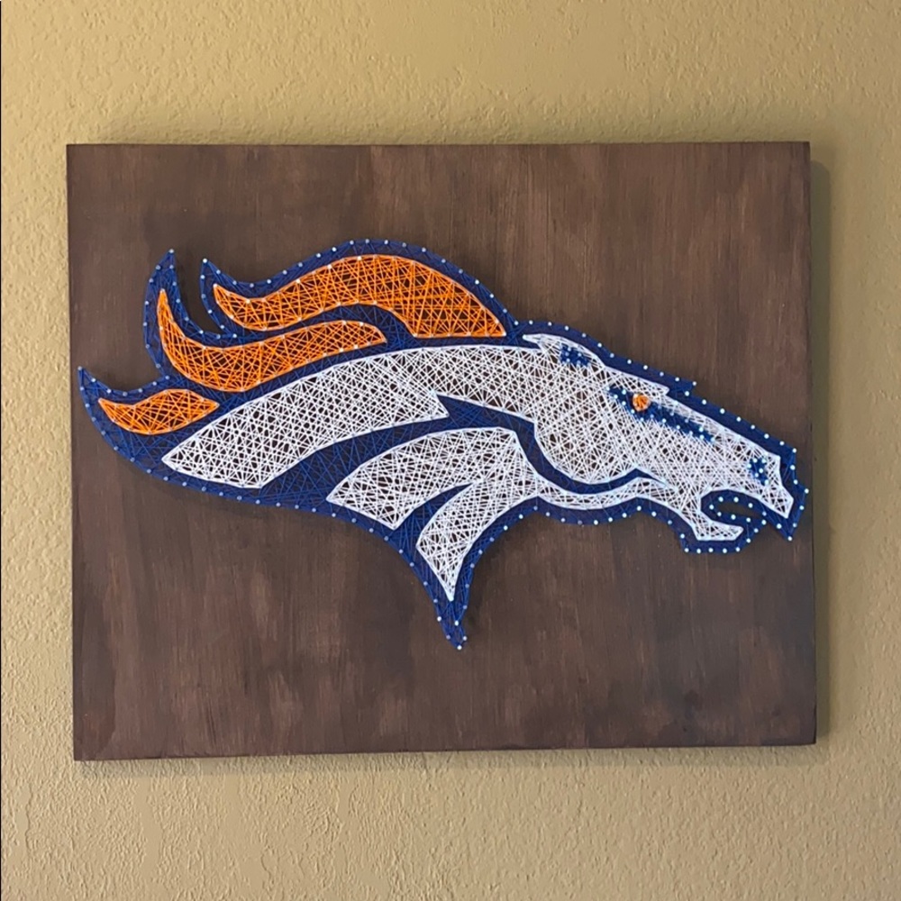 Custom broncos string art